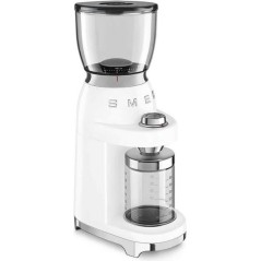Smeg 50s Style CGF01WHEU Coffee Grinder 150W in White - Retro Elegance for Perfect Coffee Every Time!